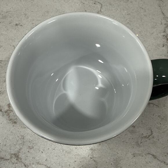 SANTA PAWS Life is Good Cat Red Christmas Hat & Scarf Green Coffee Tea Mug NEW - Picture 3 of 5